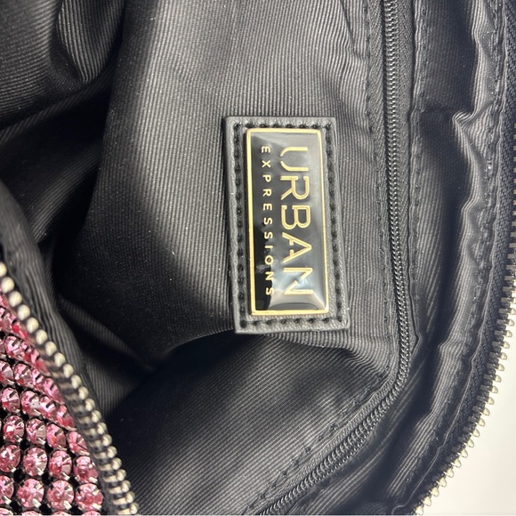 Urban Expressions Bling All Pink Rhinestone Shoulder Bag NWT - Picture 5 of 7